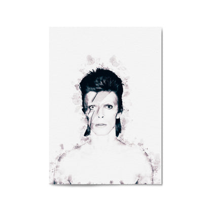 David Bowie Ink Painting Ziggy Stardust Wall Art - The Affordable Art Company