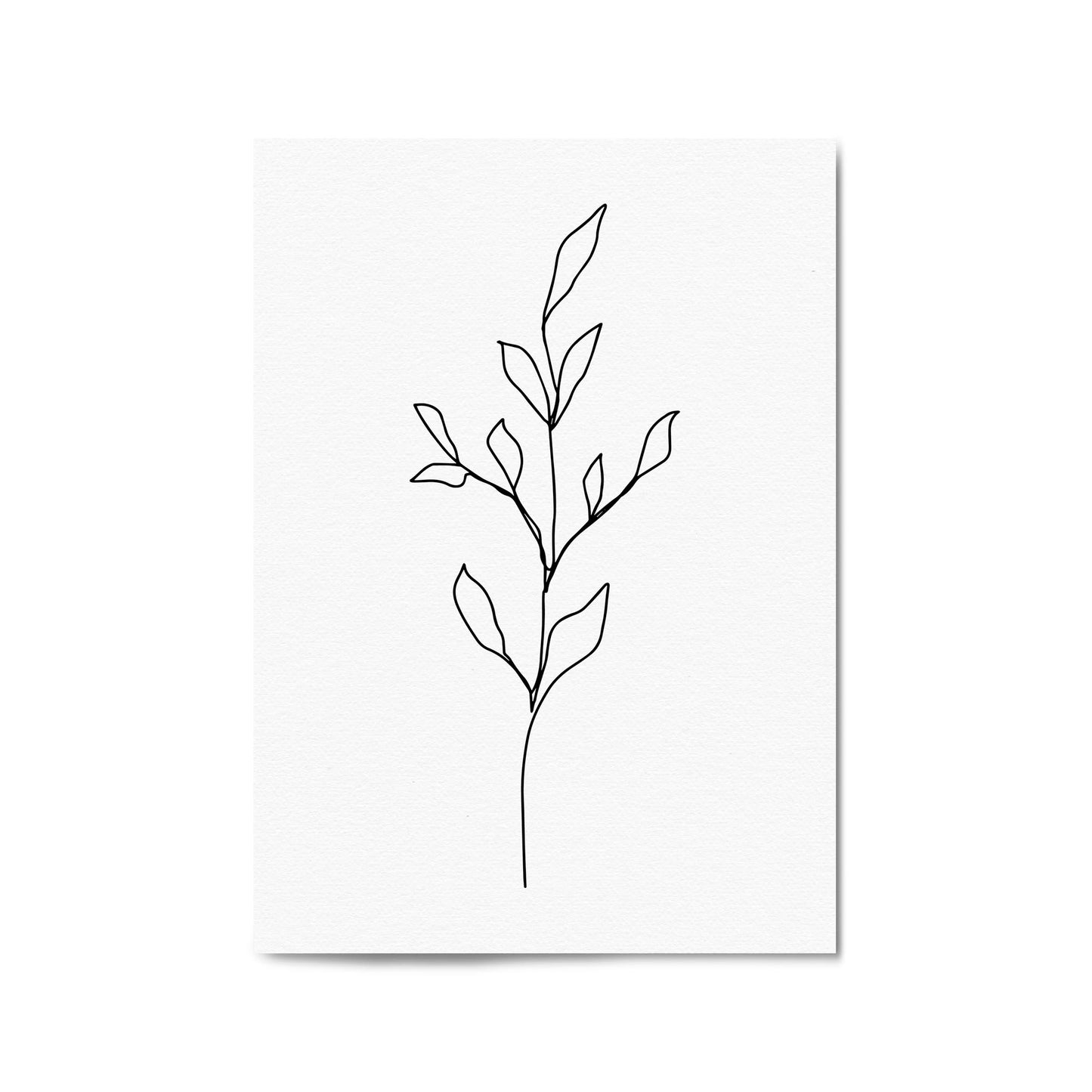 Minimal Floral Drawing Flower Abstract Wall Art #41 - The Affordable Art Company