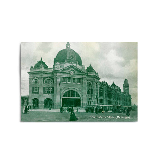 Flinders St Station Melbourne Vintage Photograph Art #4 - The Affordable Art Company