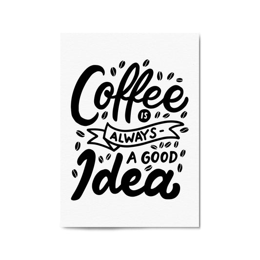 Coffee Quote Minimal Kitchen Cafe Style Wall Art #5 - The Affordable Art Company