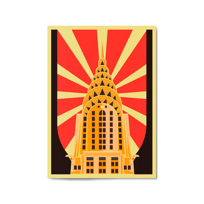 Art Deco Chrysler Building Vintage New York Wall Art - The Affordable Art Company