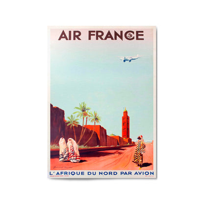 North Africa by Air France Vintage Travel Advert Wall Art - The Affordable Art Company