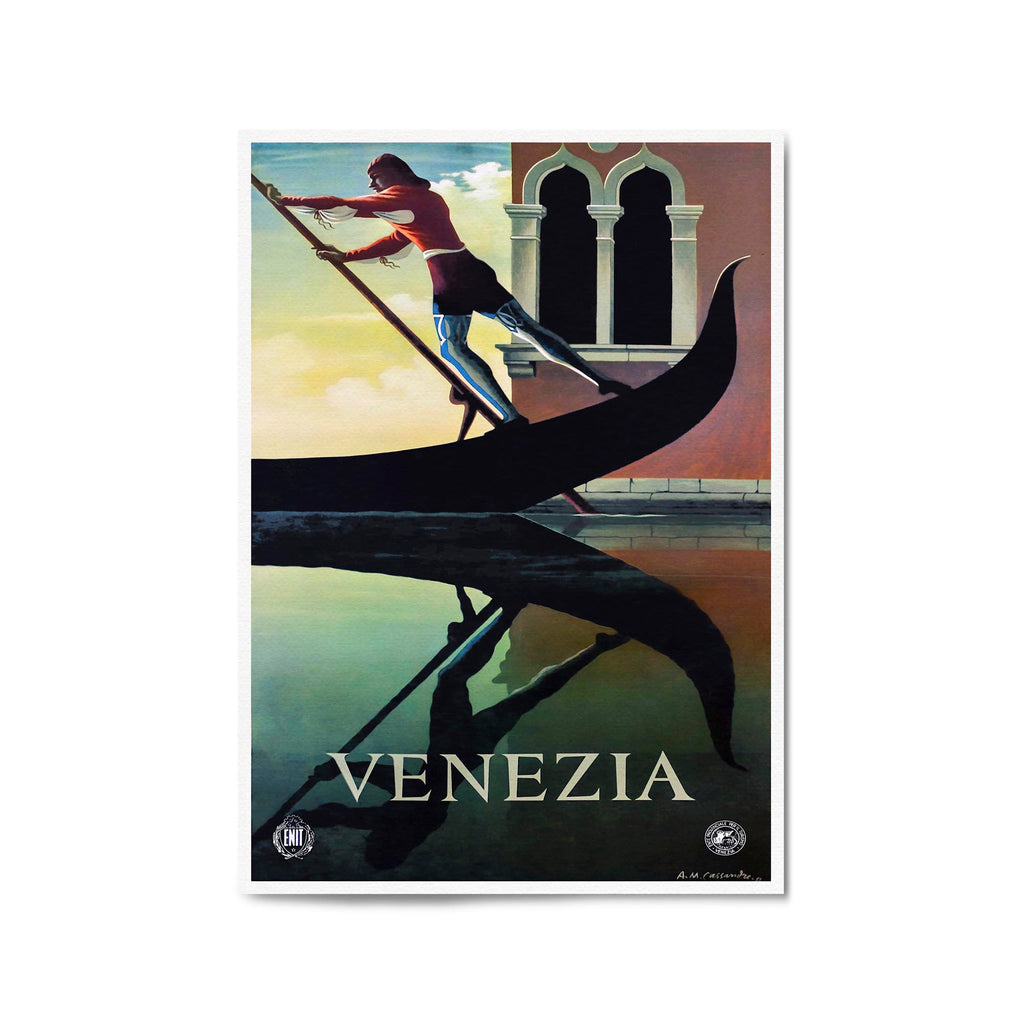 Venice Italy Vintage Travel Advert Wall Art - The Affordable Art Company
