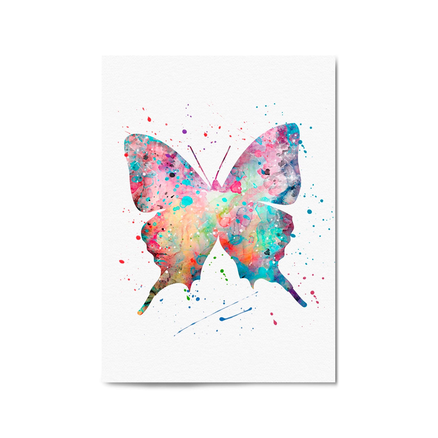 Butterfly Cute Nursery Baby Toddler Wall Art #1 - The Affordable Art Company