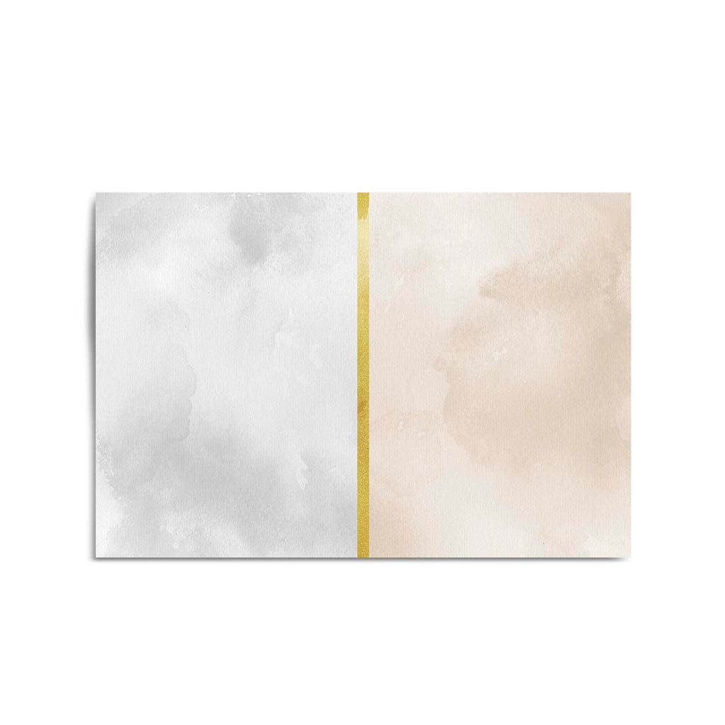 Abstract Silver and Gold Geometric Shape Wall Art - The Affordable Art Company