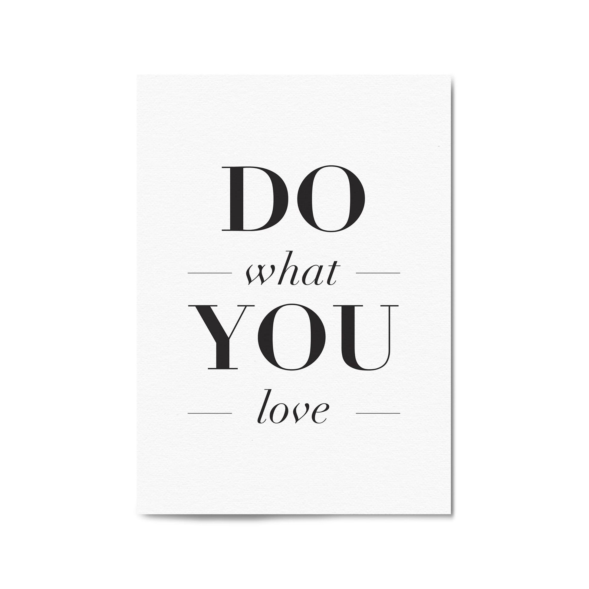 "Do What You Love" Motivational Quote Wall Art  #2 - The Affordable Art Company