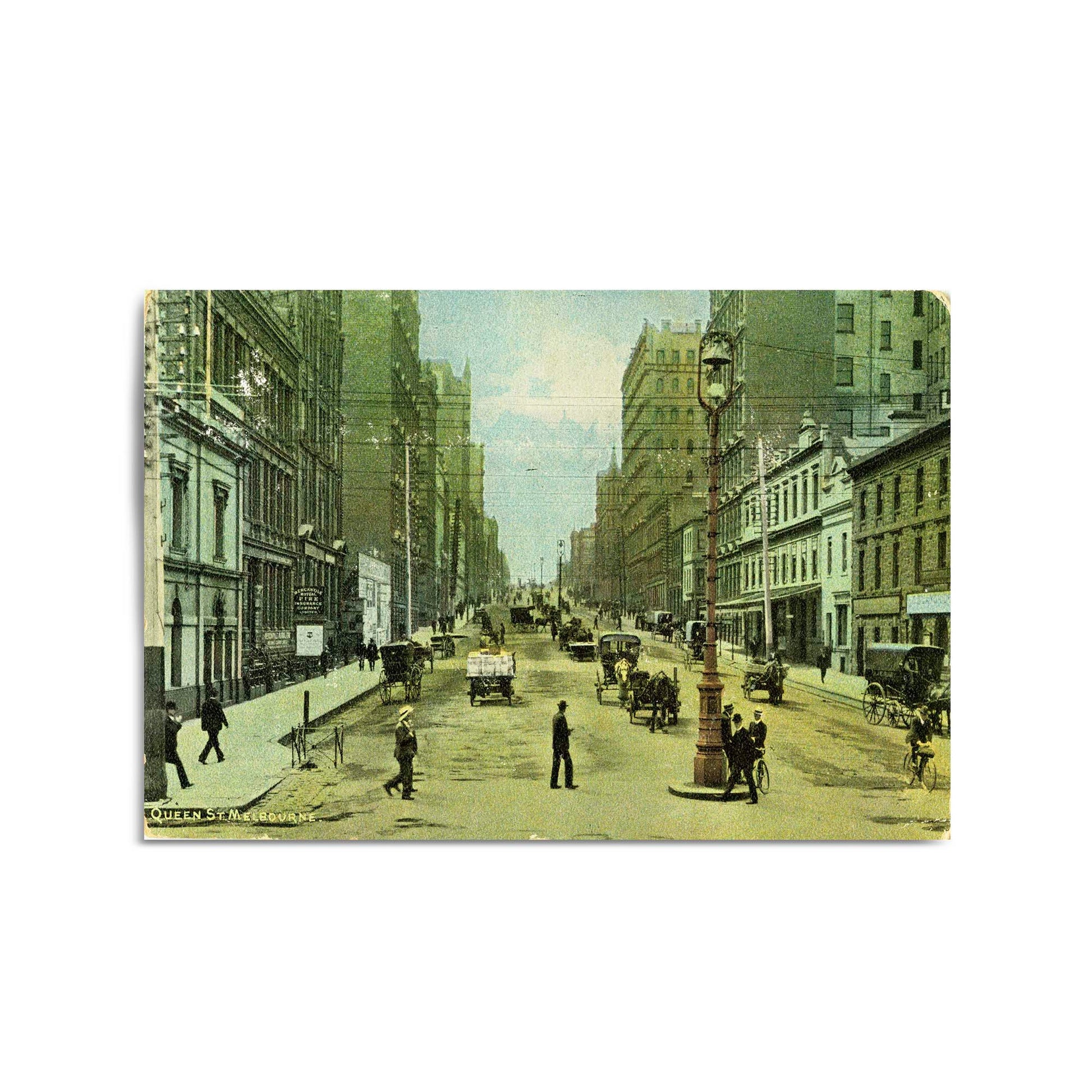 Queen St Melbourne Vintage Photograph Wall Art - The Affordable Art Company