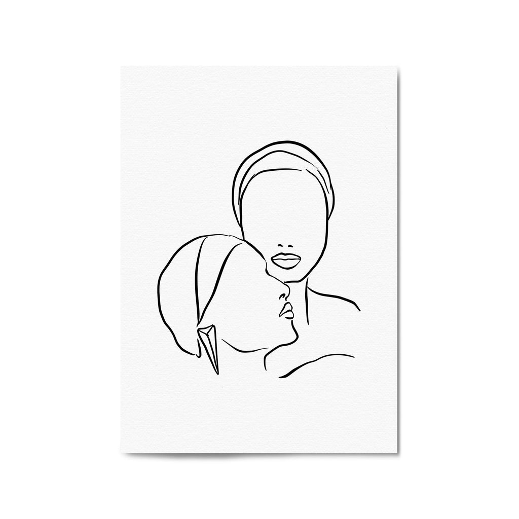 Comfort Female Line Bedroom Minimal Wall Art - The Affordable Art Company