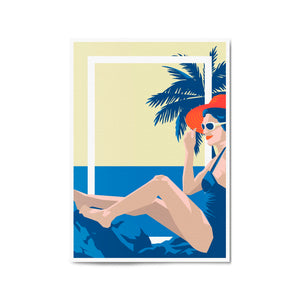Retro Summer Beach Coastal Fashion Wall Art #3 - The Affordable Art Company