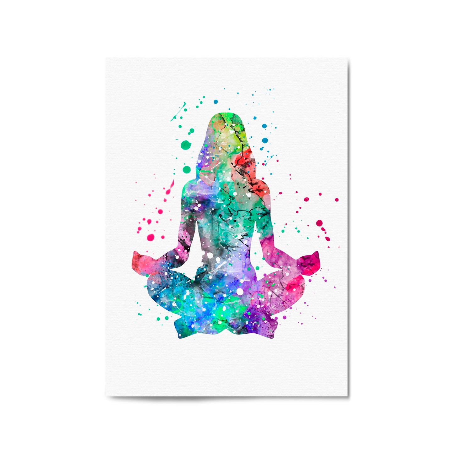 Watercolour Yoga Pose Studio Gift Wall Art - The Affordable Art Company