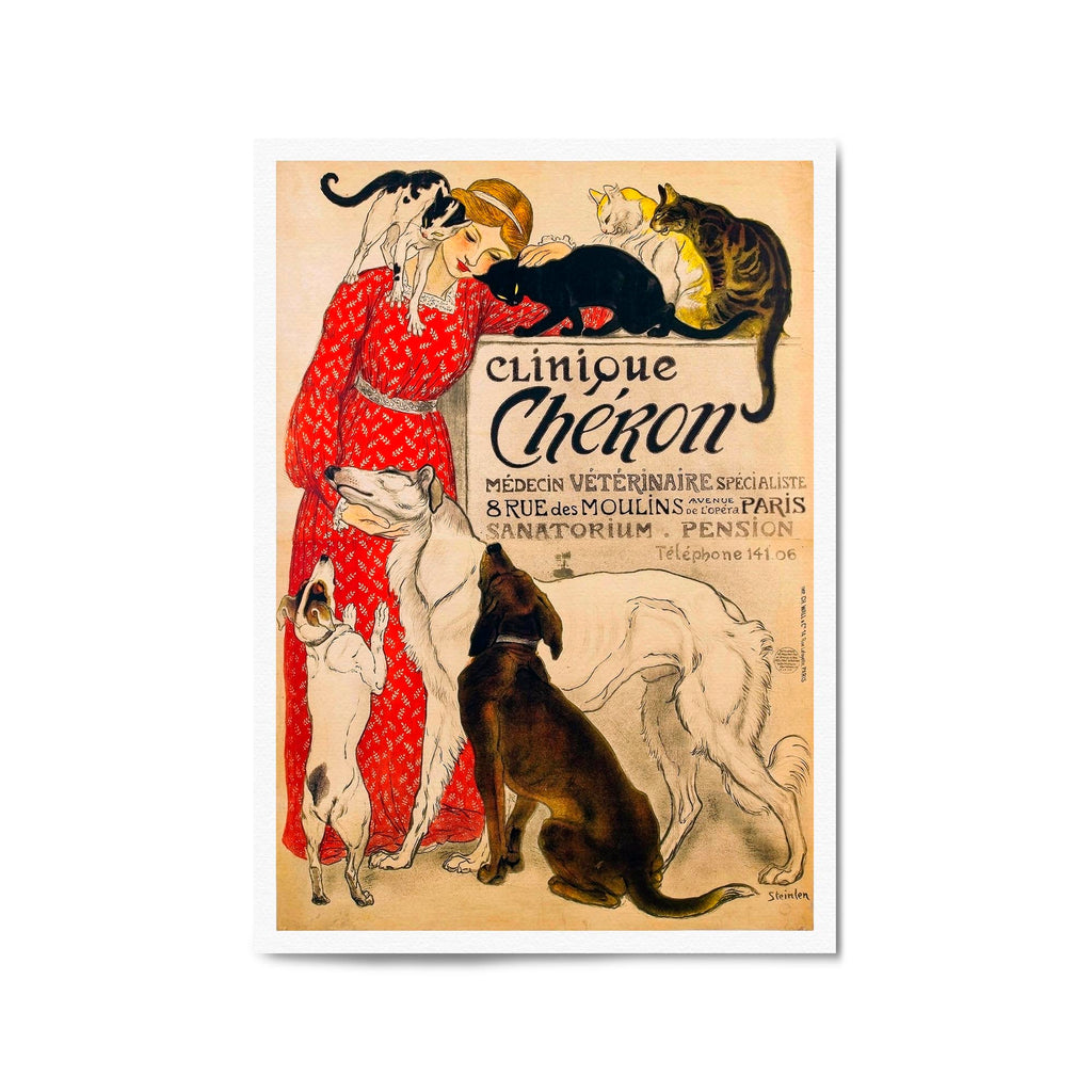 French Cheron Animal Vintage Advert Wall Art - The Affordable Art Company