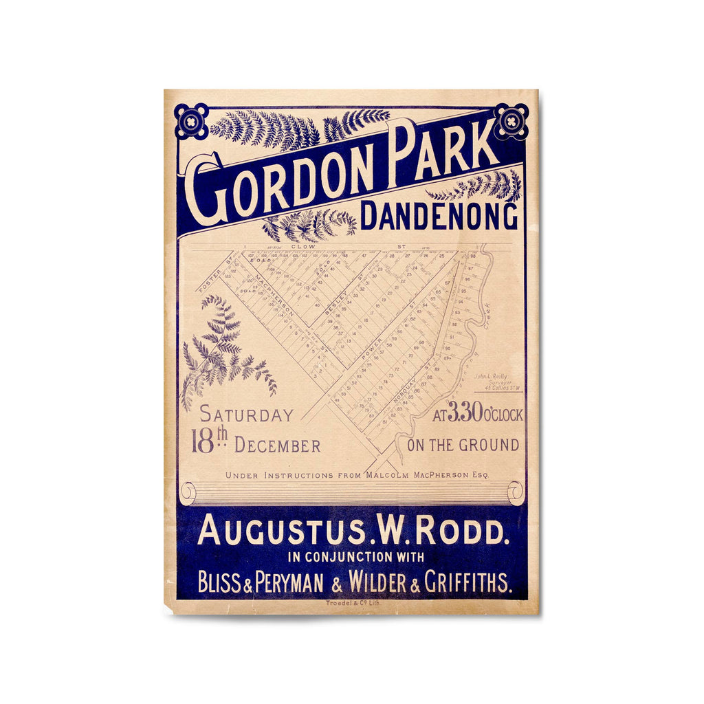 Dandenong Melbourne Vintage Real Estate Advert Art #1 - The Affordable Art Company