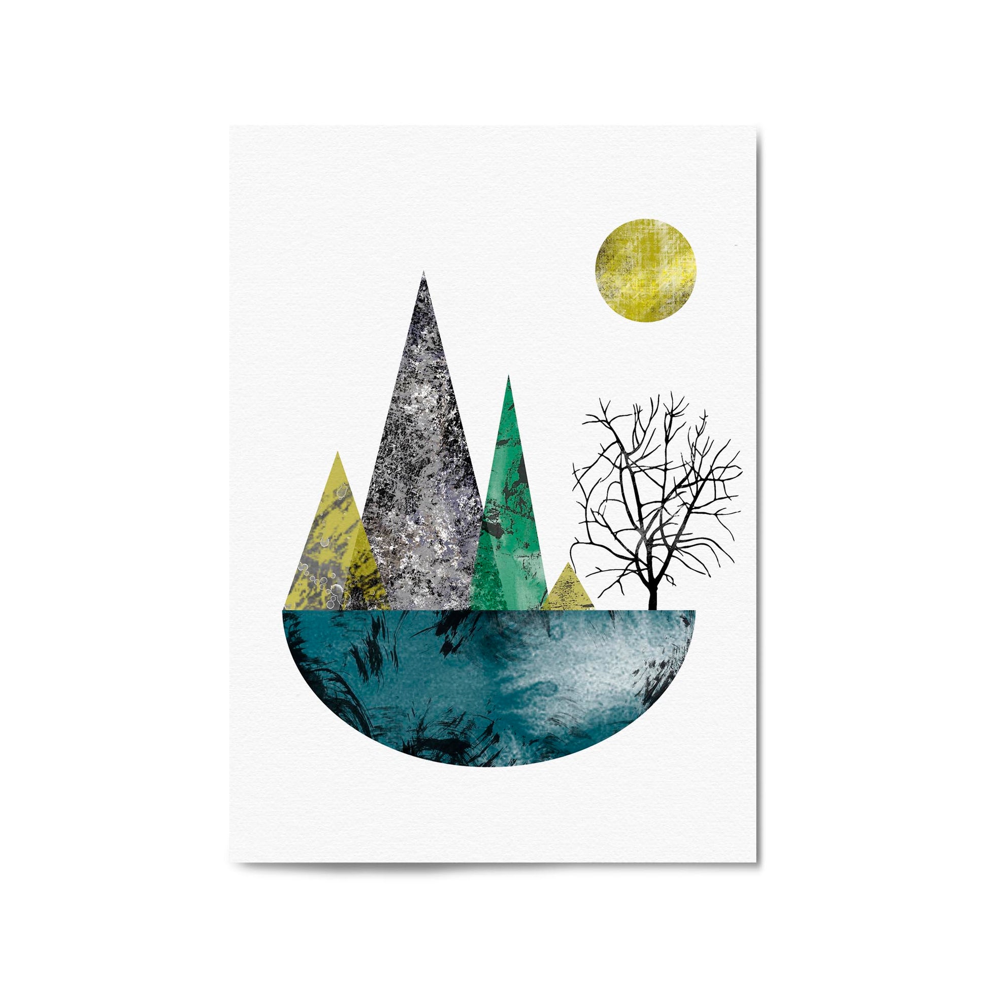 Scandi Circle Landscape Kitchen Minimal Wall Art #1 - The Affordable Art Company