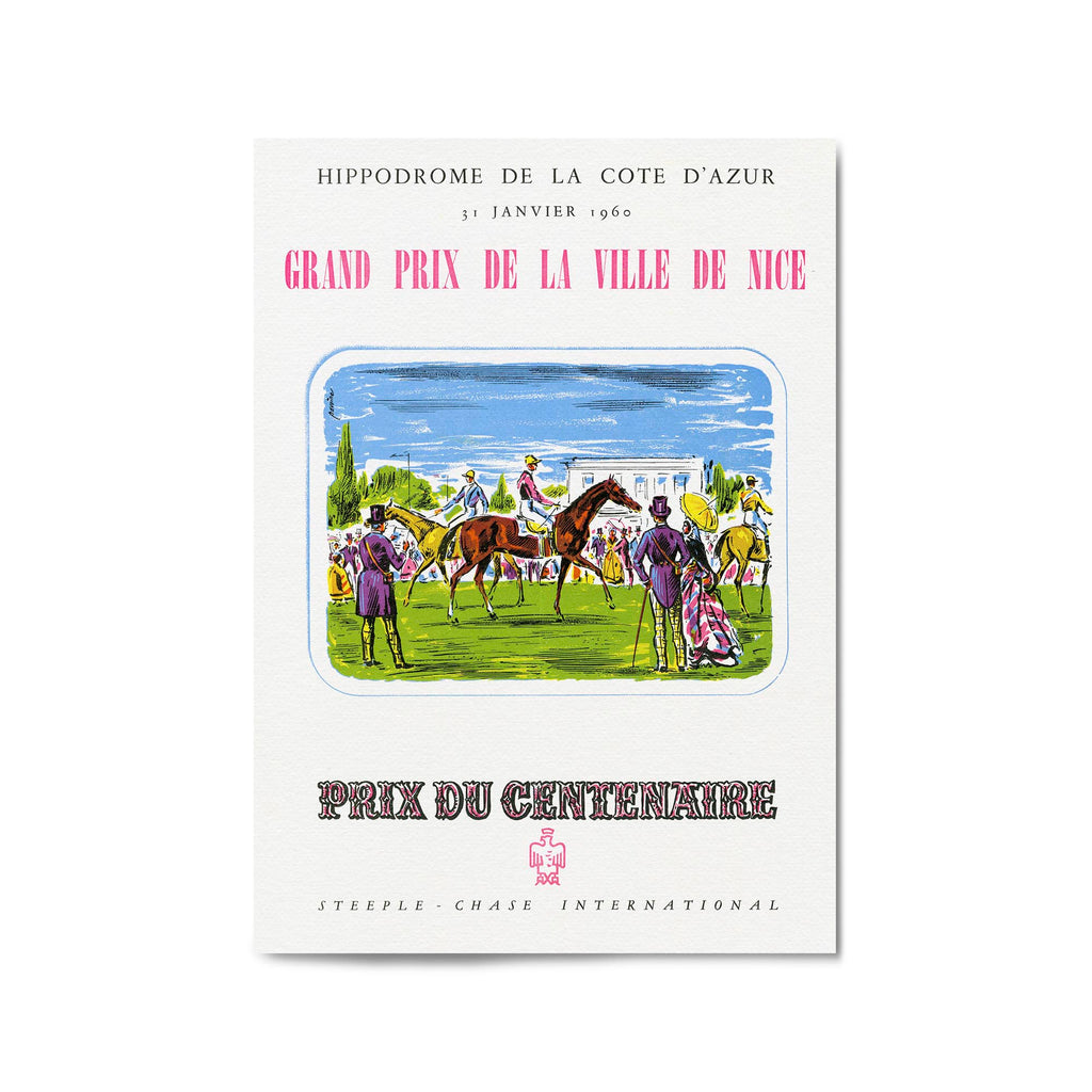 French Horse Racing Vintage Sports Advert Wall Art - The Affordable Art Company