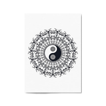 Yin Yang Mandala Calming Yoga Buddist Wall Art #4 - The Affordable Art Company