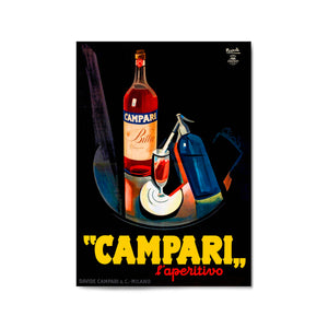 Vintage Campari Advert Italian Restaurant Wall Art #3 - The Affordable Art Company