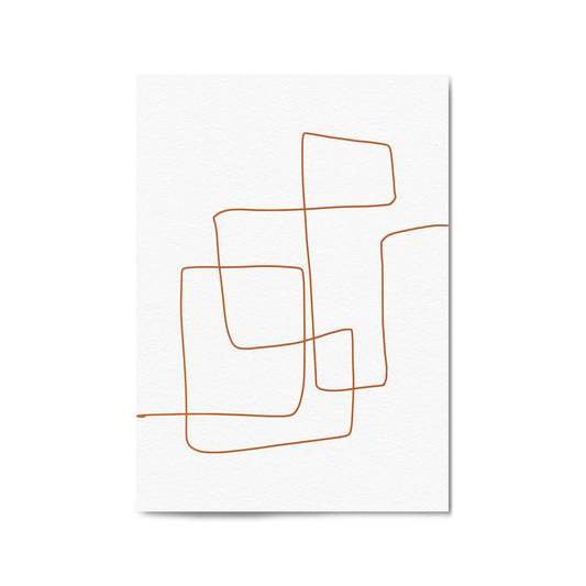Minimal Line Drawing Abstract Wall Art #10 - The Affordable Art Company