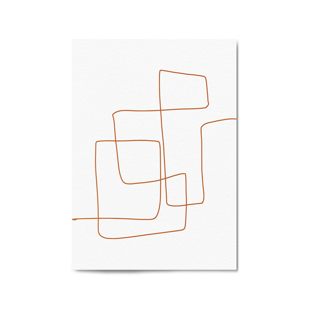 Minimal Line Drawing Abstract Wall Art #10 - The Affordable Art Company