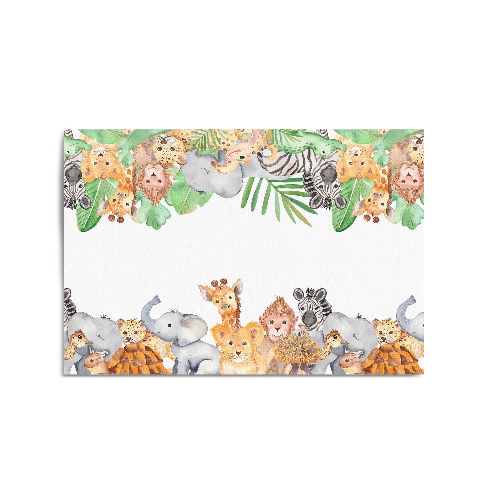 Safari Animal Group Painting Nursery Wall Art #1 - The Affordable Art Company