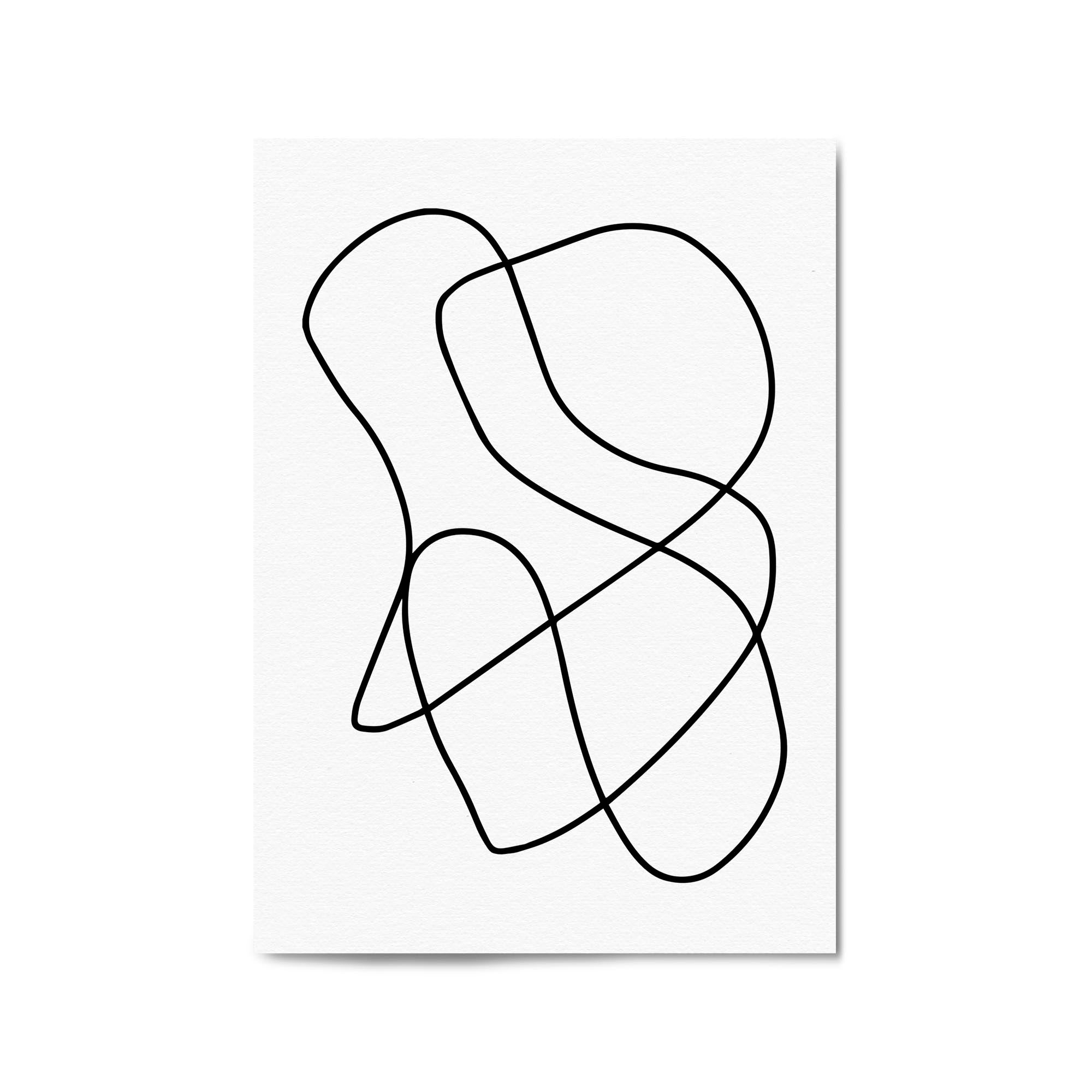 Fine Line Abstract Minimal Abstract Modern Line Artwork Wall Art #5 – Portsby