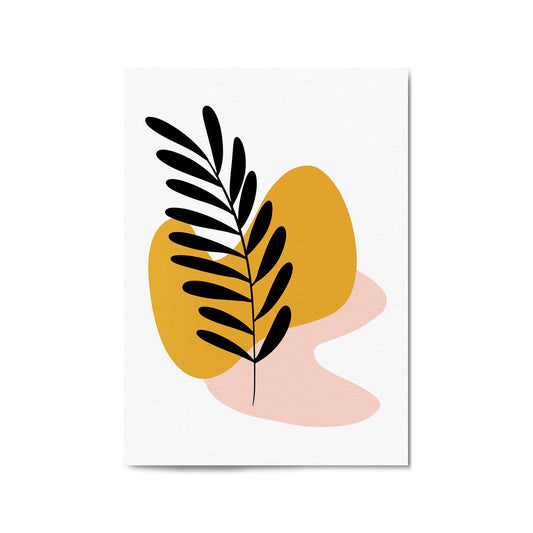 Abstract House Plant Minimal Living Room Wall Art #5 - The Affordable Art Company