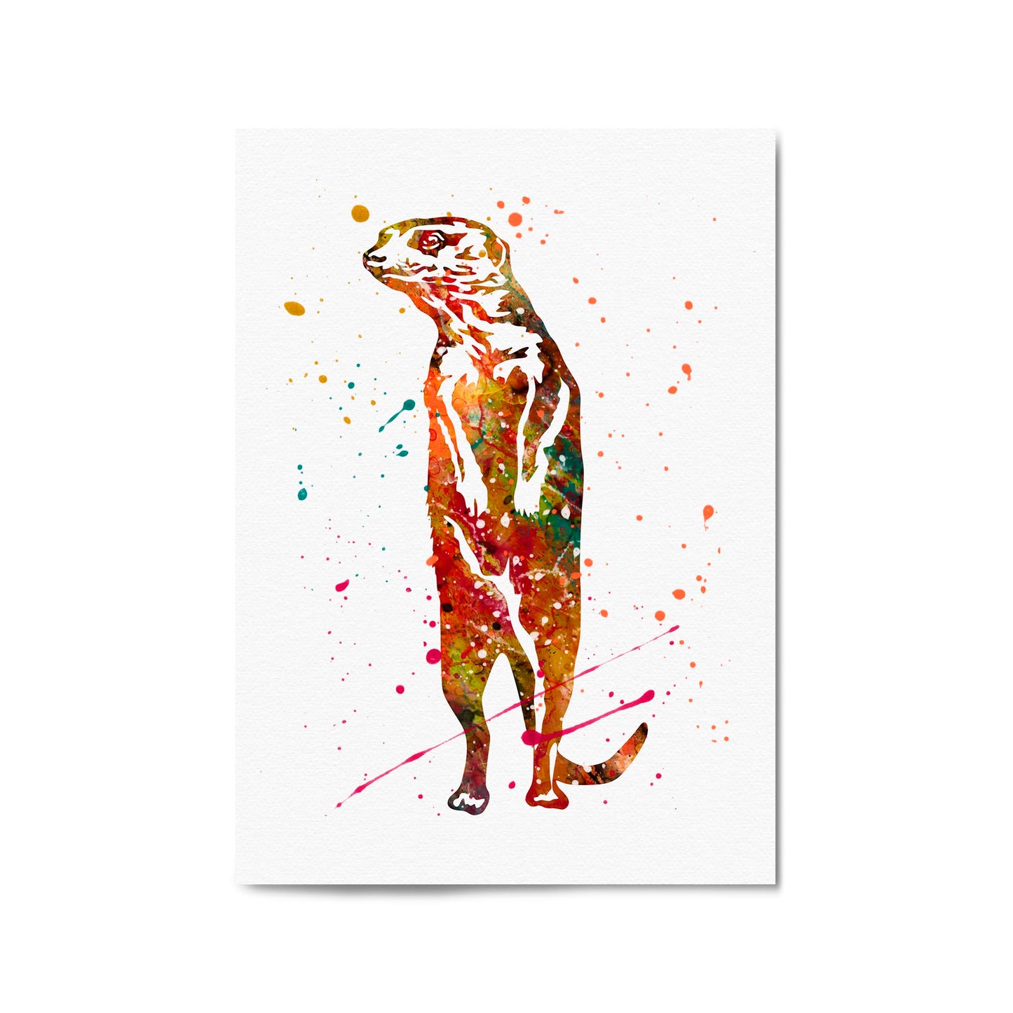 Meerkat Painting Safari Animal Wall Art - The Affordable Art Company