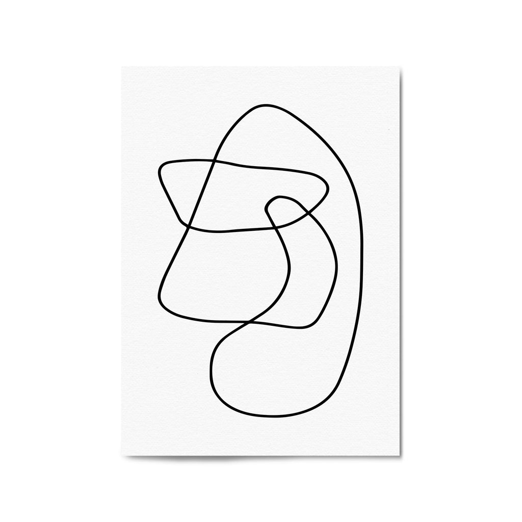 Minimal Abstract Modern Line Artwork Wall Art #3 - The Affordable Art Company