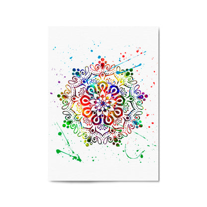 Calming Mandala Yoga Buddhist Wall Art - The Affordable Art Company