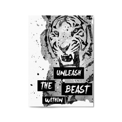 Tiger Quote Moticational Gym Fitness Wall Art - The Affordable Art Company