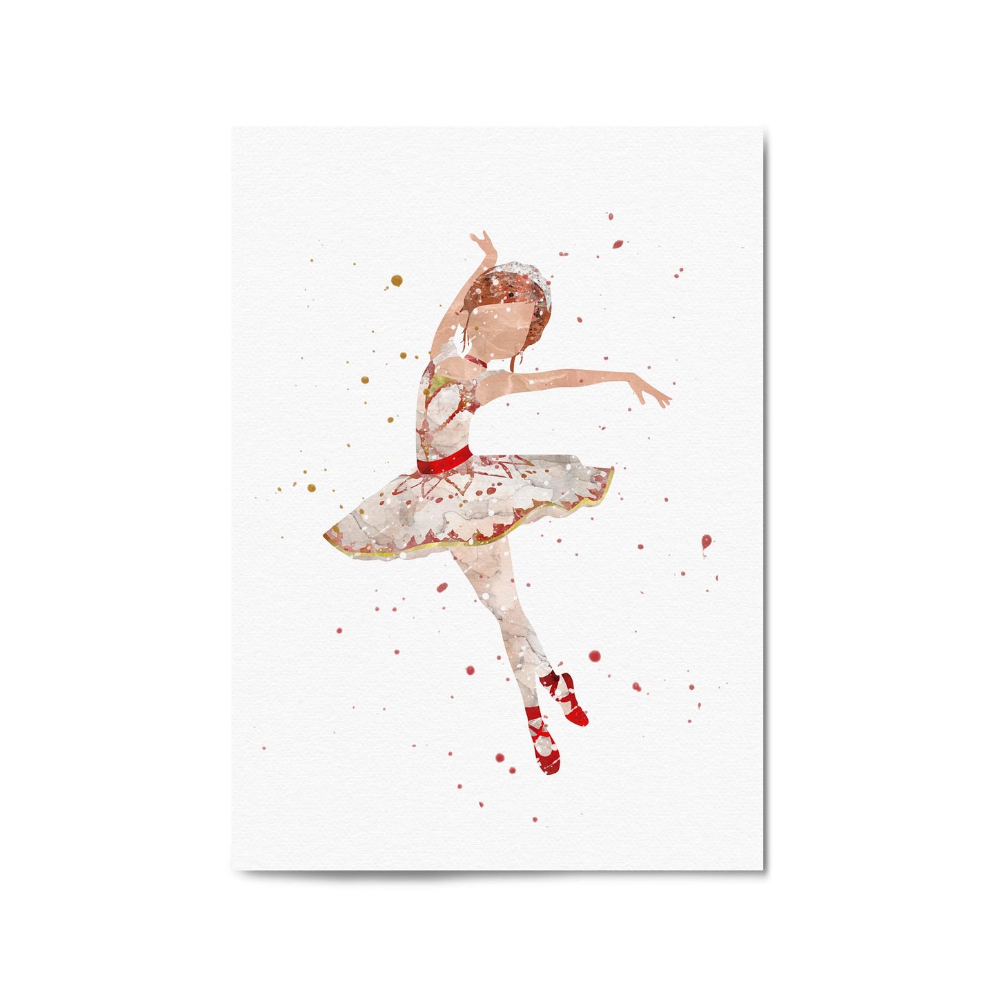 White Ballerina Girls Bedroom Ballet Wall Art #1 - The Affordable Art Company