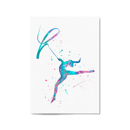 Gymnast Dance Girls Bedroom Gymnastics Wall Art #5 - The Affordable Art Company