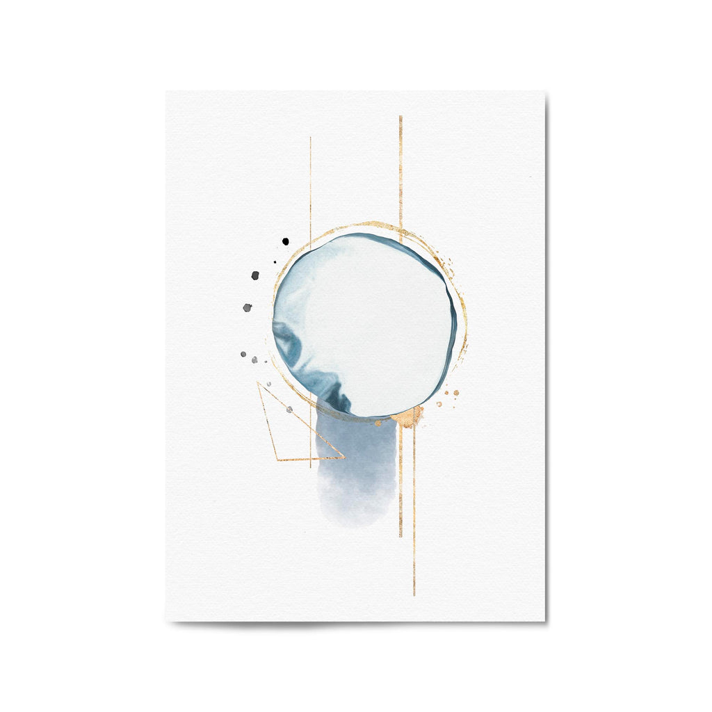 Blue Abstract Painting Minimal Modern Wall Art #2 - The Affordable Art Company