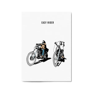 Easy Rider Motorcycle Garage Man Cave Wall Art - The Affordable Art Company