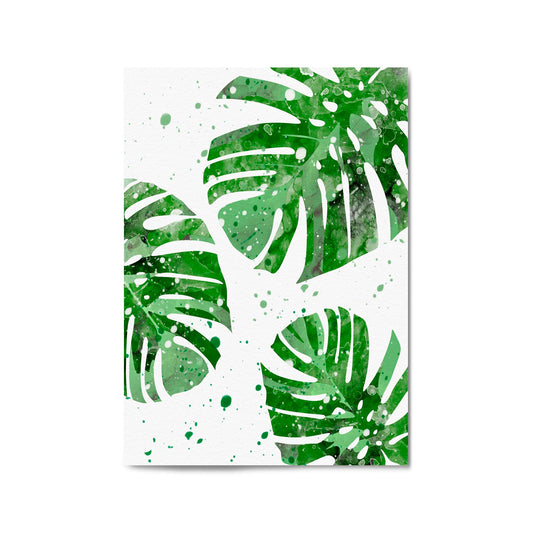 Palm Leaf Tropical Green Minimal Wall Art #6 - The Affordable Art Company