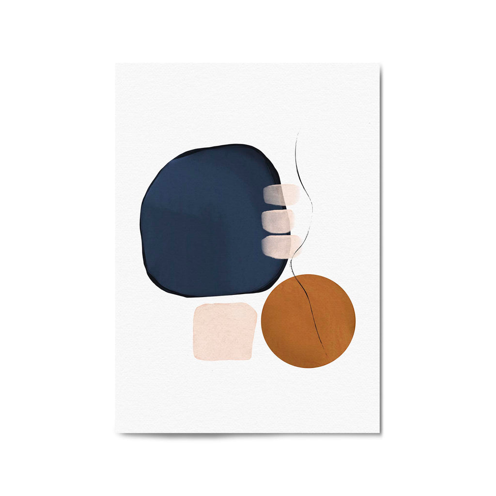 Blue Abstract Painting Minimal Modern Wall Art #16 - The Affordable Art Company