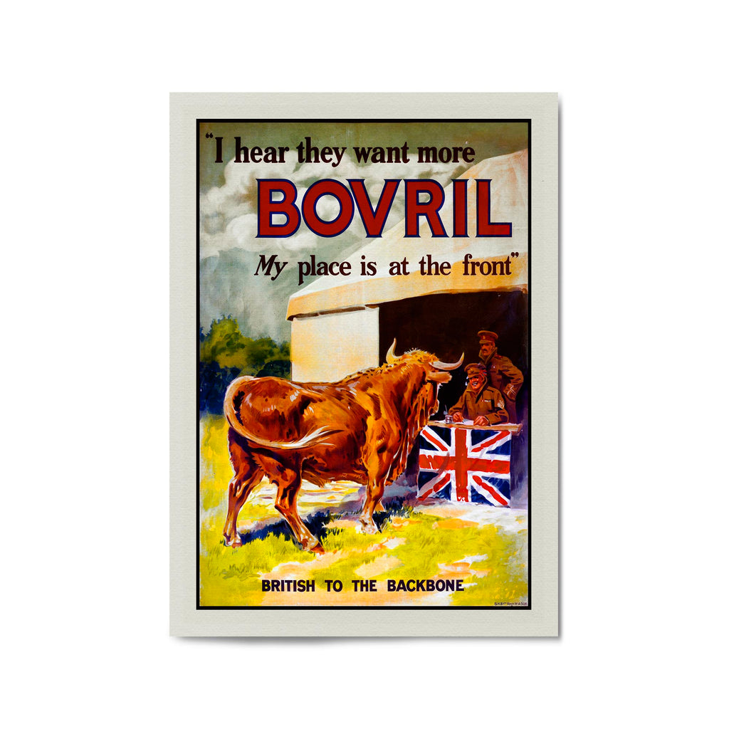 British Bovril Vintage War Advert Wall Art - The Affordable Art Company