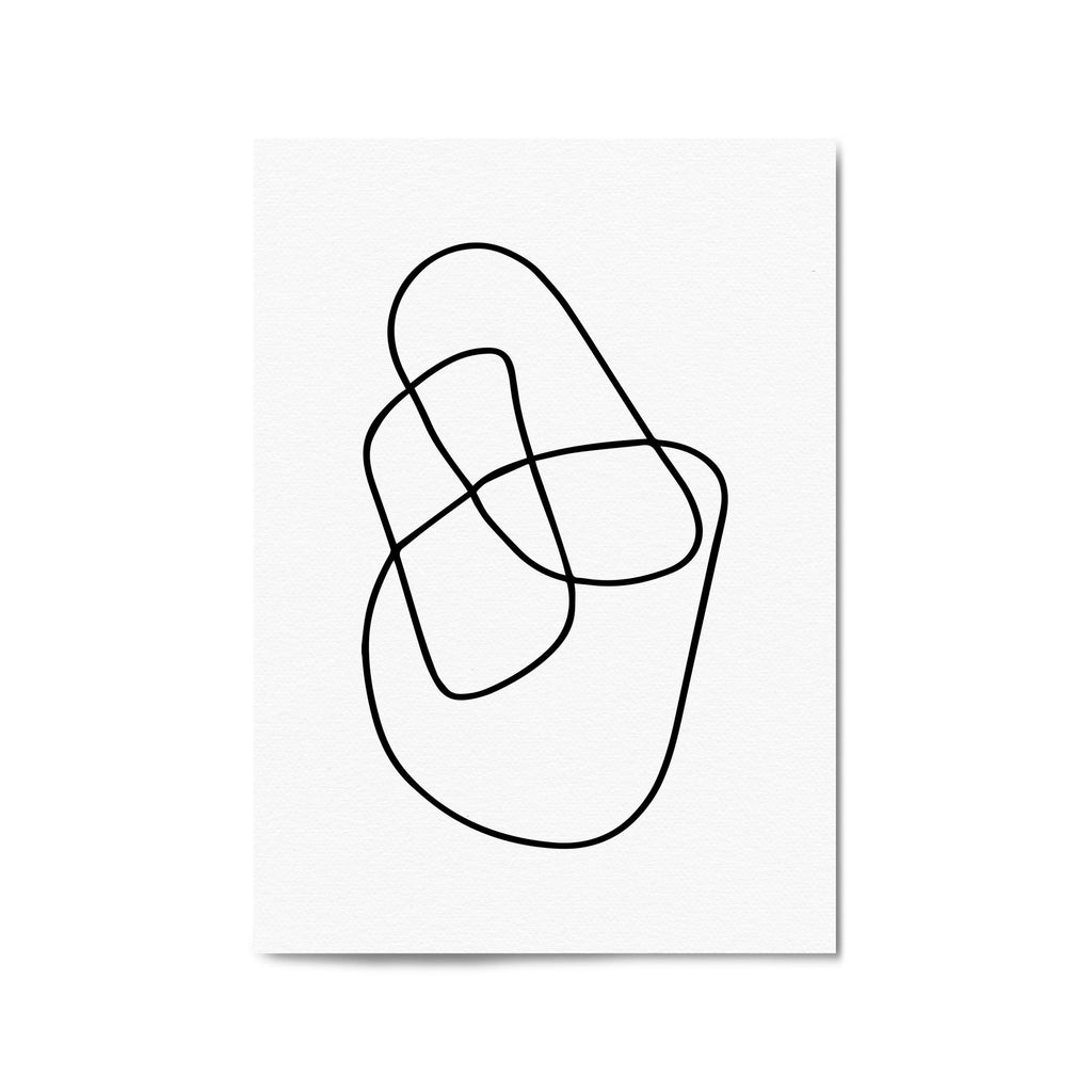 Minimal Abstract Modern Line Artwork Wall Art #2 - The Affordable Art Company