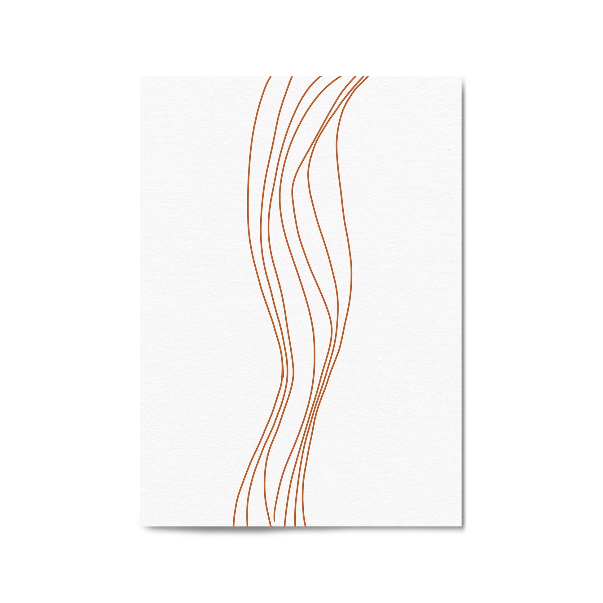 Minimal Waves Line Abstract Wall Art #5 - The Affordable Art Company