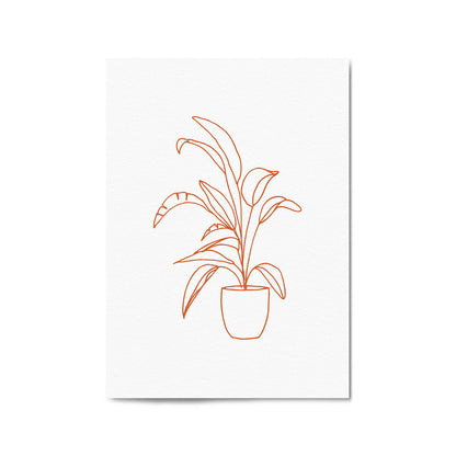 Abstract House Plant Minimal Living Room Wall Art #24 - The Affordable Art Company