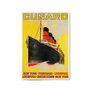 Cunard Line Vintage Shipping Advert Wall Art - The Affordable Art Company