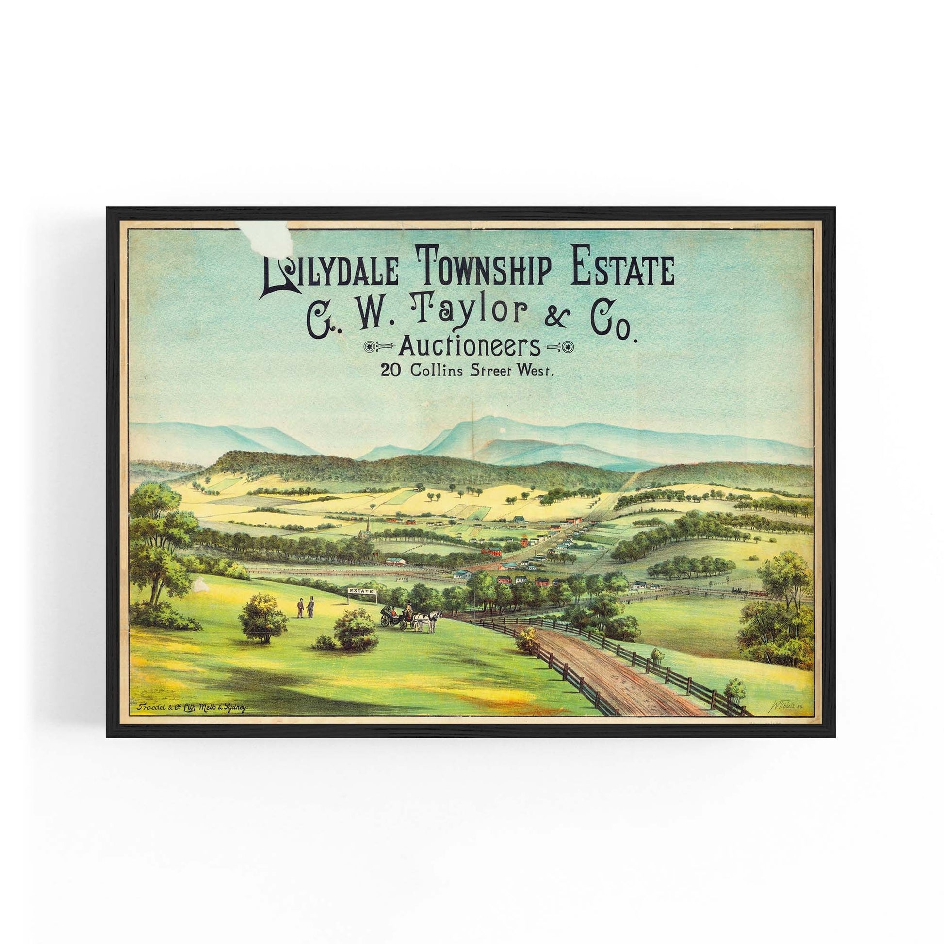 Lilydale Victoria Vintage Real Estate Advert Wall Art #1 - The Affordable Art Company