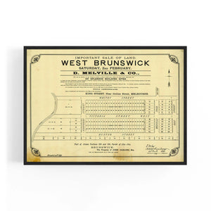 Brunswick Melbourne Vintage Real Estate Advert Art #1 - The Affordable Art Company