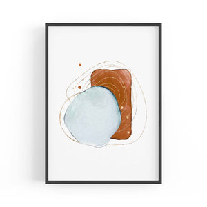 Blue Abstract Painting Minimal Modern Wall Art #4 - The Affordable Art Company