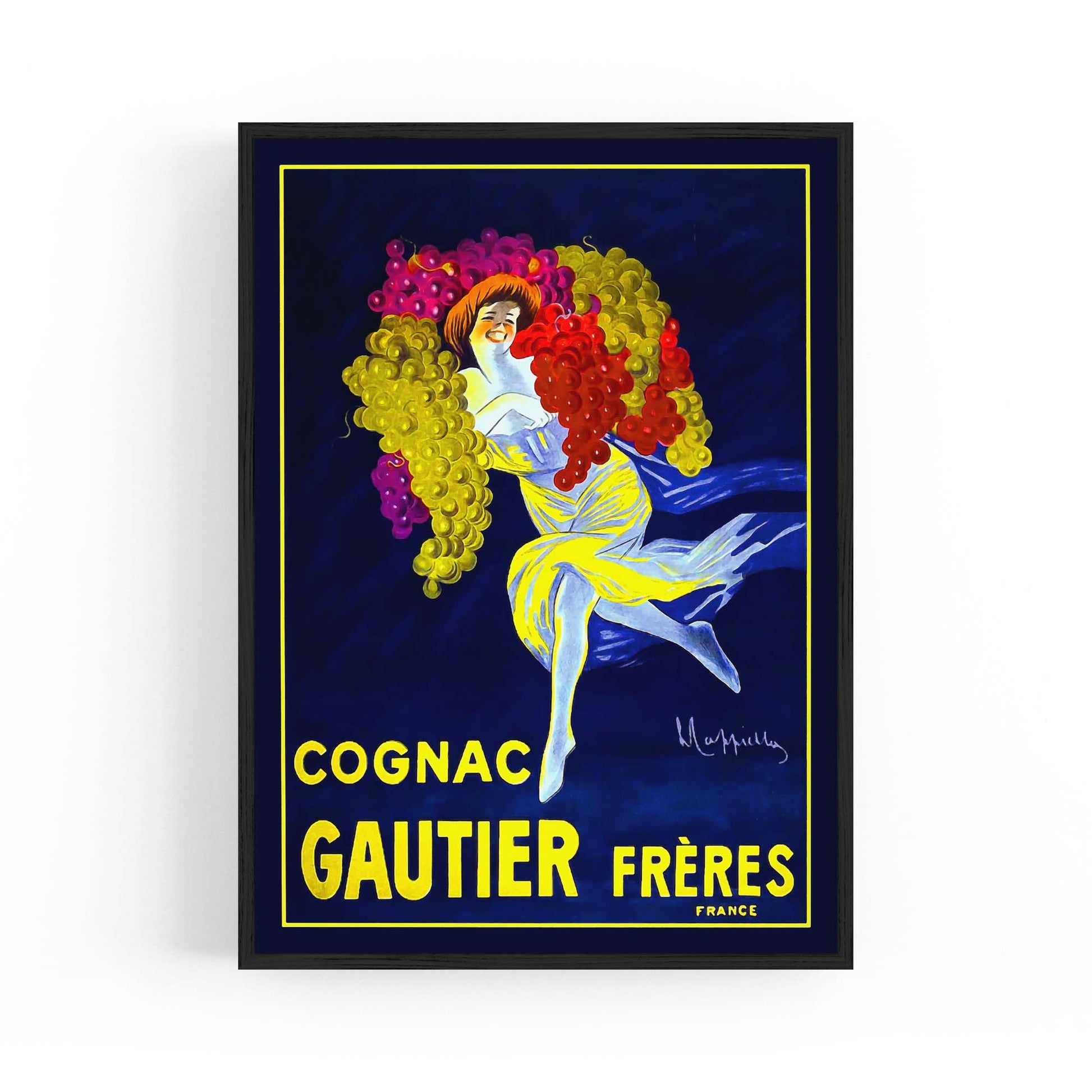 Gautier Frères Cognac Vintage Drinks Advert Wall Art - The Affordable Art Company