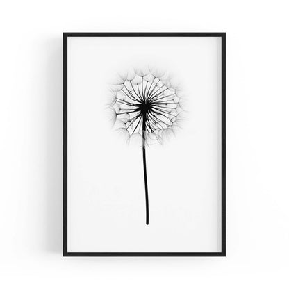 Dandelion Drawing Minimal Flower Wall Art #2 - The Affordable Art Company