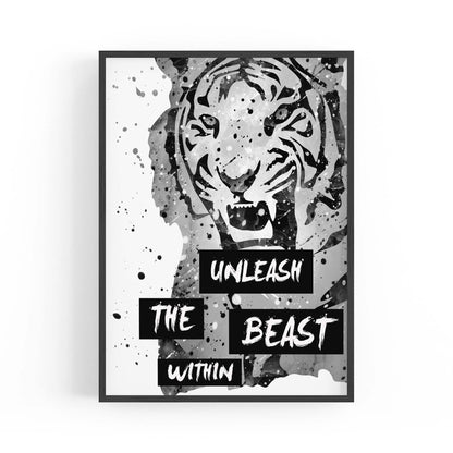 Tiger Quote Moticational Gym Fitness Wall Art - The Affordable Art Company