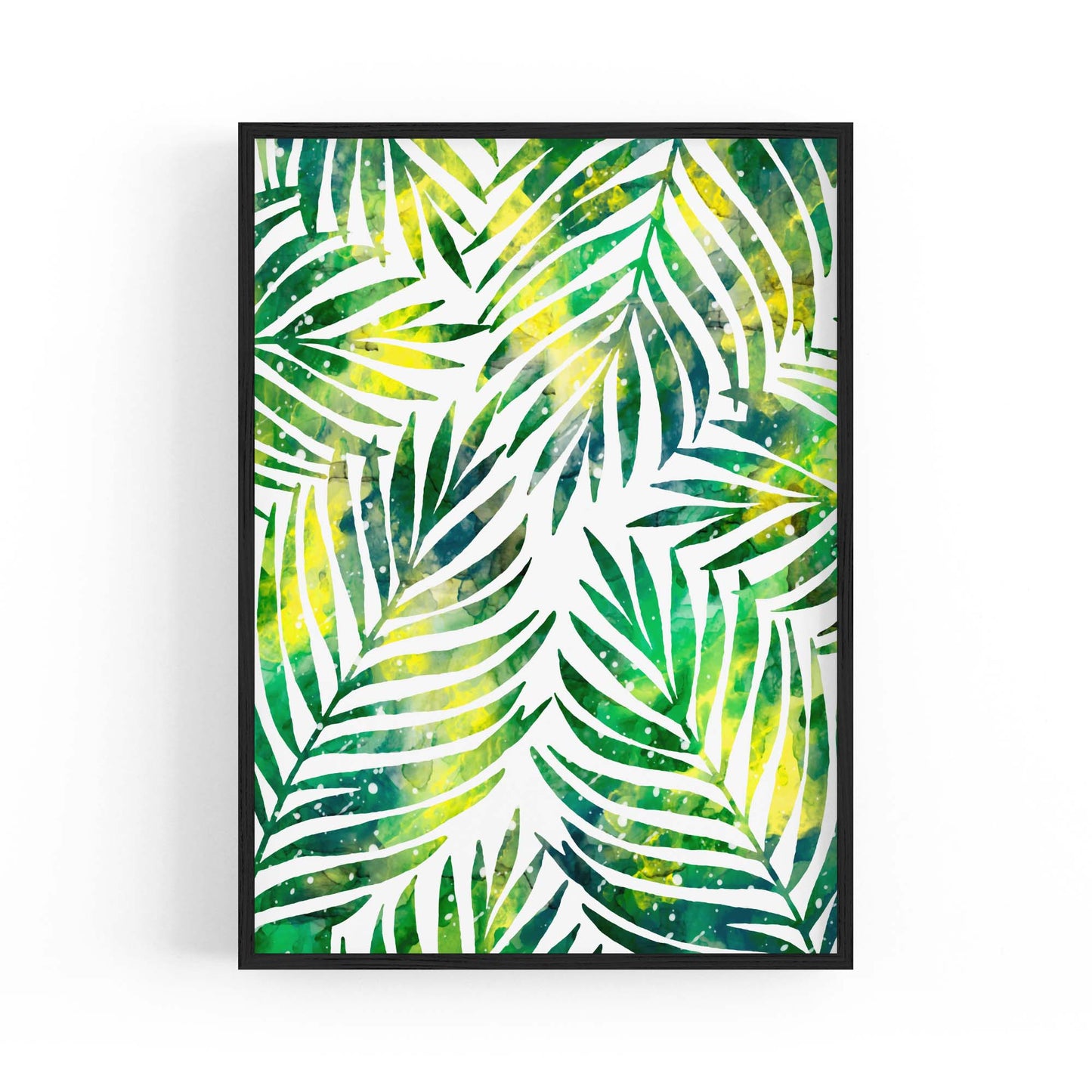 Palm Leaf Tropical Green Minimal Wall Art #7 - The Affordable Art Company