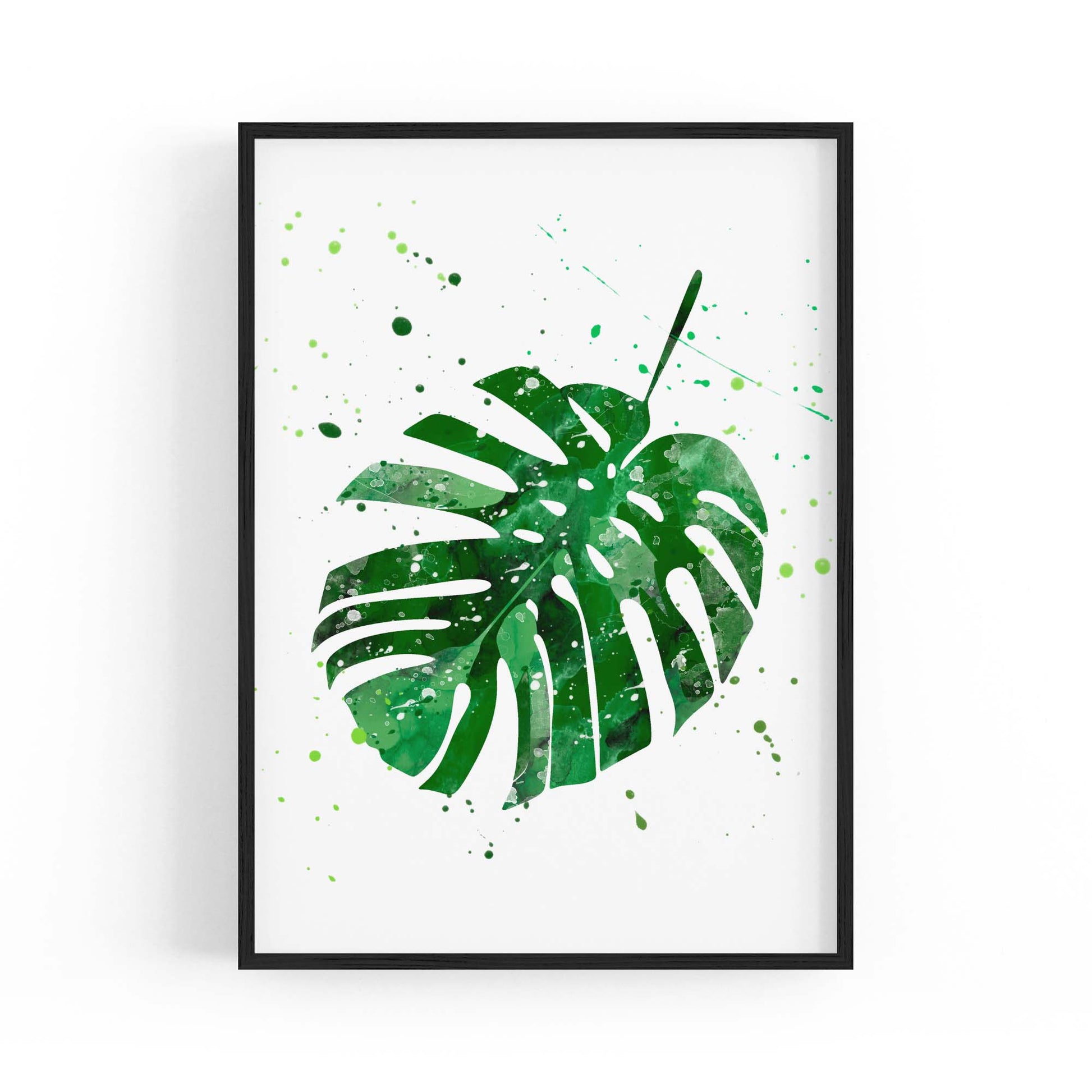 Palm Leaf Tropical Green Minimal Wall Art #4 - The Affordable Art Company