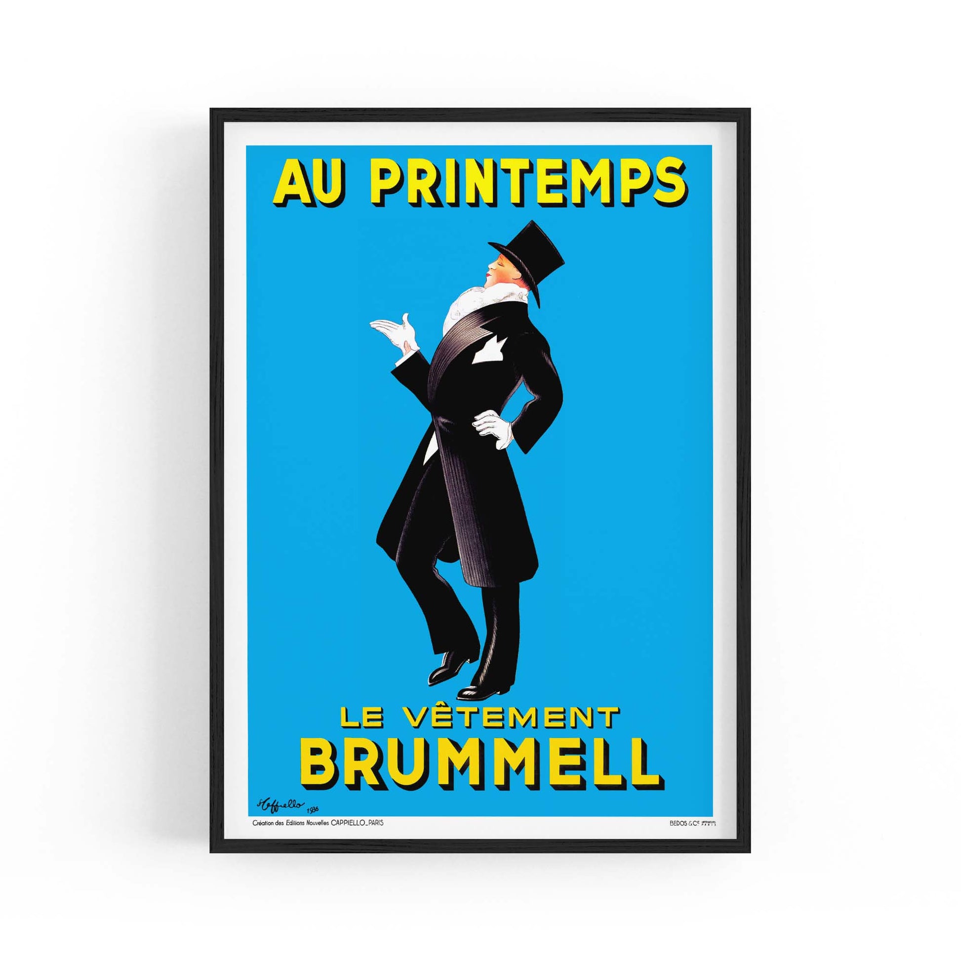 French Brummell Fashion Vintage Advert Wall Art - The Affordable Art Company