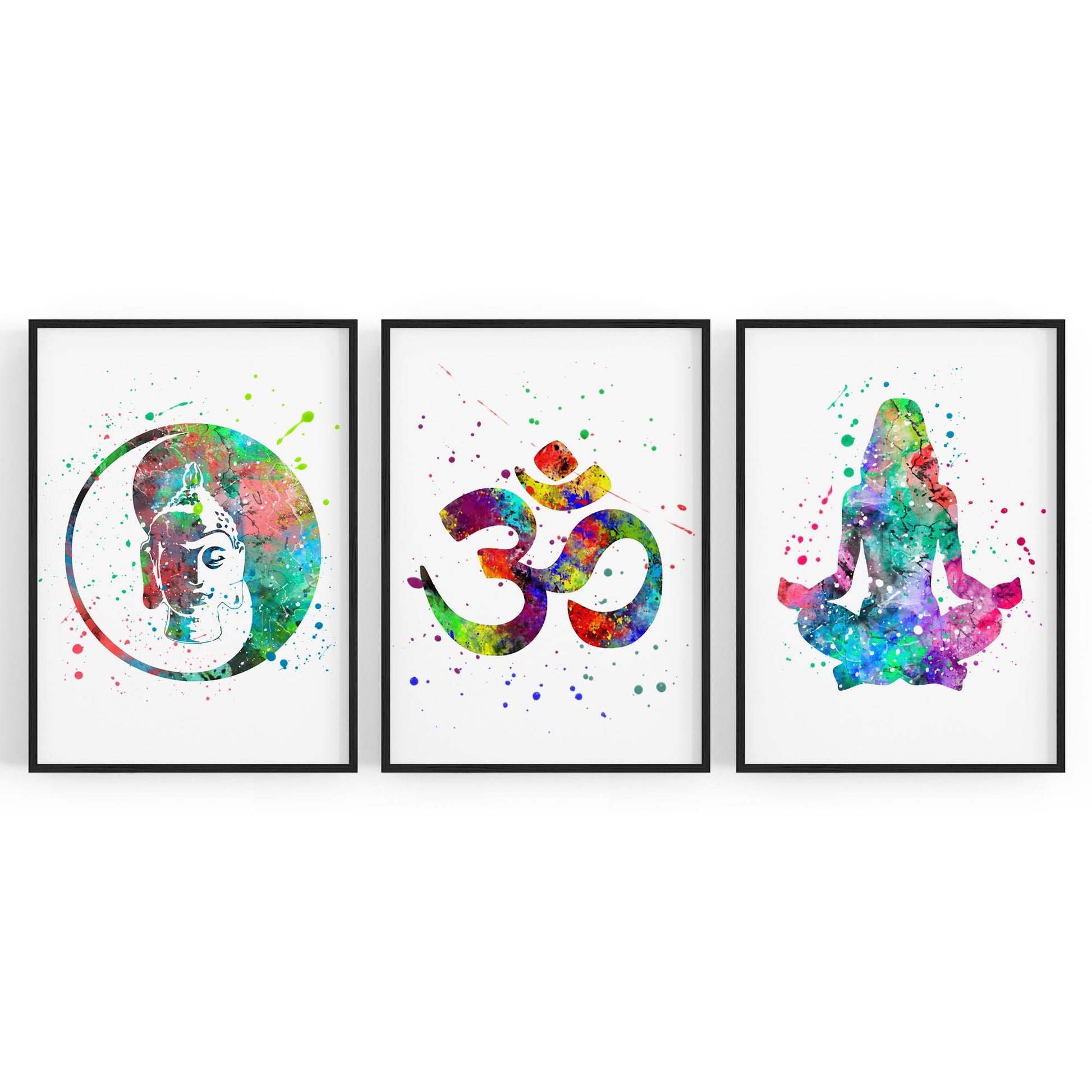 Set of Yoga Studio Watercolour Calming Wall Art - The Affordable Art Company